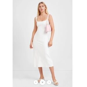 White Square Neck Tank Dress - Marcella NYC Crawford